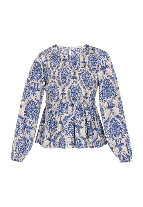 faina Bluse 'Fashion Look'  beige / lysebeige / navy