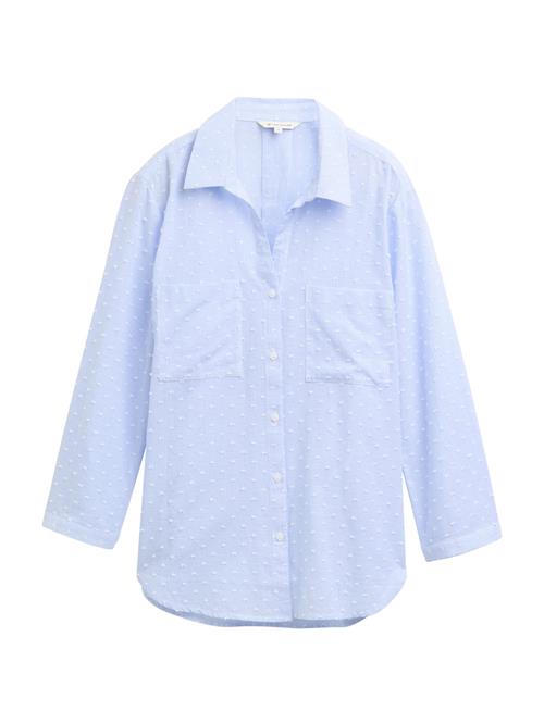 TOM TAILOR Bluse  lyseblå / hvid