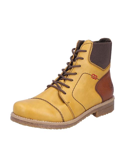 Rieker Snørestøvletter  brun / gul