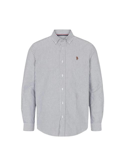 U.S. POLO ASSN. Skjorte 'Armin'  brun / grå-meleret / vinrød / hvid