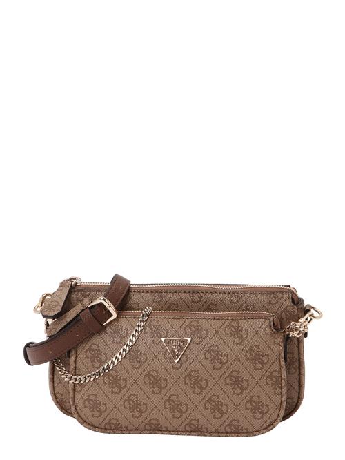GUESS Skuldertaske 'NOELLE II DBL POUCH CROSSBODY'  brun / cappuccino