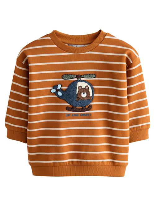 Next Sweatshirt  mørkeblå / brun / karamel / hvid