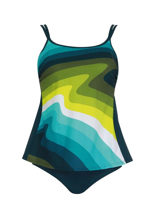 SUNFLAIR Tankini 'Mastectomy'  lime / petroleum / kiwi / hvid