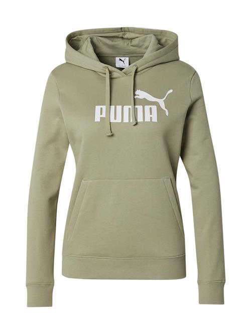 PUMA Sportsweatshirt 'Ess No. 1'  khaki / hvid
