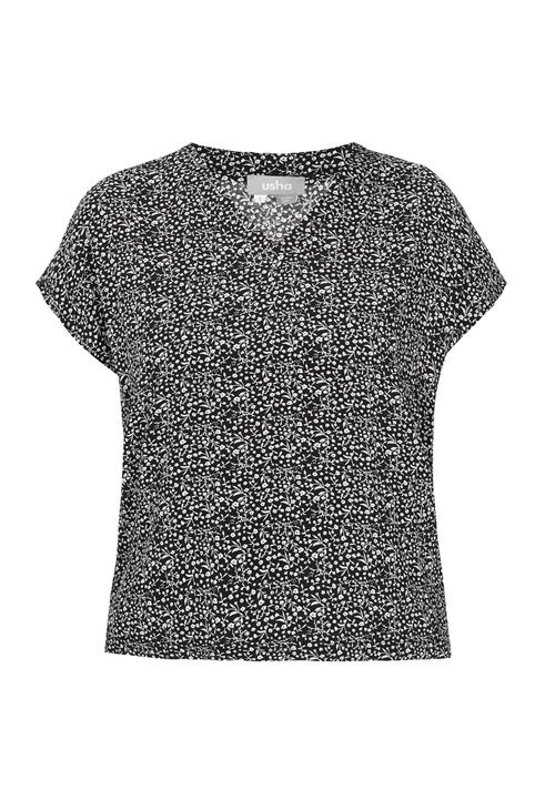 FELIPA Bluse 'Fashion Look'  sort / hvid