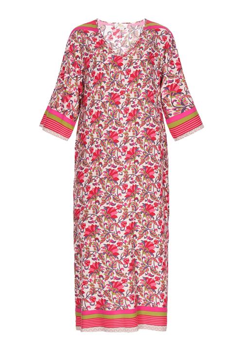 Gaya Kjole  grøn / lilla / rød / hvid