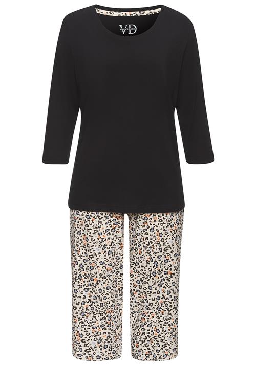 VIVANCE Pyjamas  blå / orange / sort / hvid