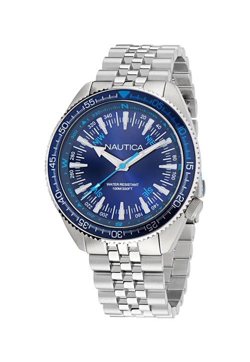 NAUTICA Analogt ur  safir / sølv