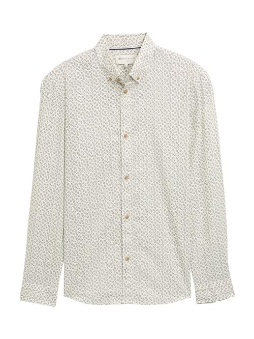 TOM TAILOR DENIM Skjorte  grøn / hvid