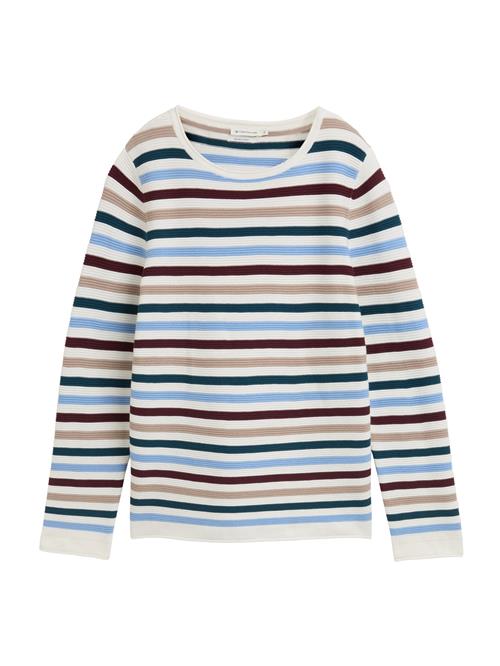 TOM TAILOR Pullover  lyseblå / petroleum / rubinrød / naturhvid