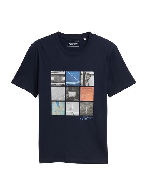 TOM TAILOR DENIM Bluser & t-shirts  blå / mørkeblå / kastaniebrun / grå