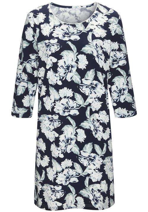 LASCANA Natskjorte  navy / pastelgrøn / hvid