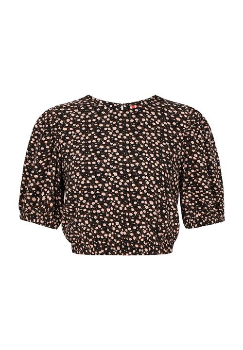 nelice Bluse 'Fashion Look'  pueblo / rosé / rød / sort