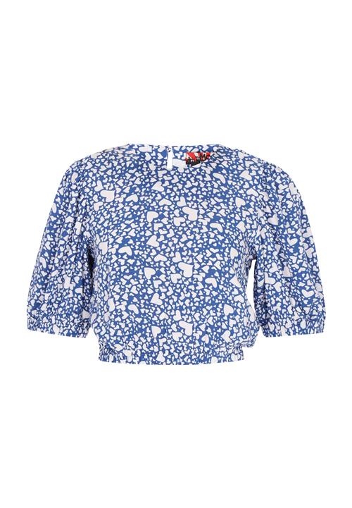 nelice Bluse  safir / hvid