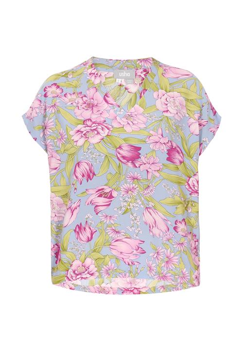 FELIPA Bluse 'Fashion Look'  lyseblå / oliven / pink / lyserød