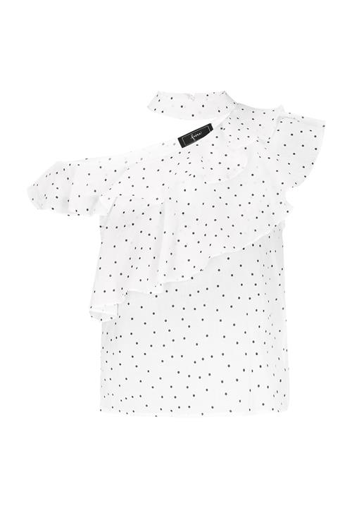 NAEMI Bluse 'Fashion Look'  sort / offwhite