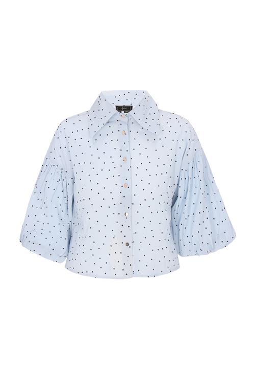 NAEMI Bluse 'Fashion Look'  pastelblå / sort