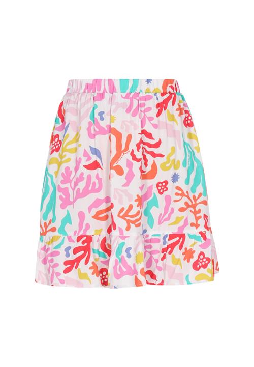 swirly Nederdel 'Young Fashion'  turkis / mørkeorange / lys pink / hvid