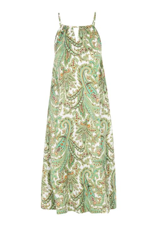 ebeeza Kjole  lysegrøn / mørkeorange / hvid