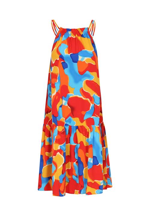 ebeeza Kjole  turkis / royalblå / sennep / knaldrød