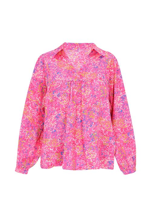 Gaya Bluse 'Festival'  creme / blå / gul / lys pink