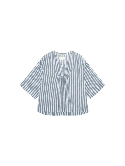 moshi moshi mind Bluse 'Simple'  blå-meleret / lysegrå