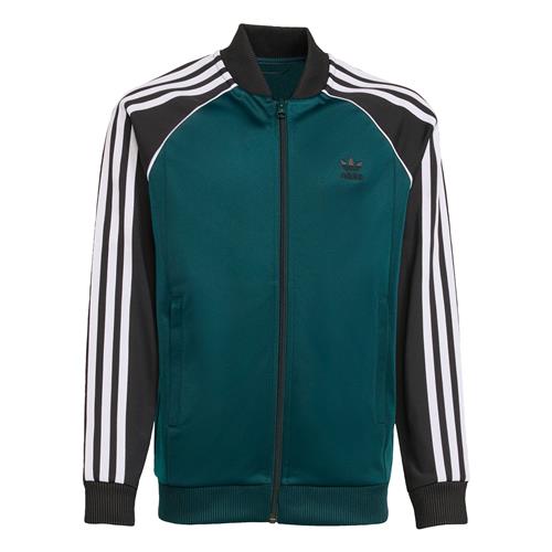 ADIDAS ORIGINALS Sweatjakke 'Adicolor'  mørkegrøn / sort / hvid