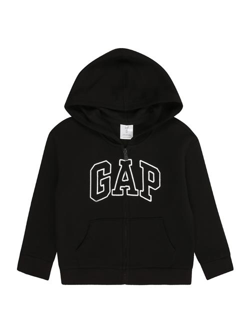 GAP Sweatjakke  sort / hvid