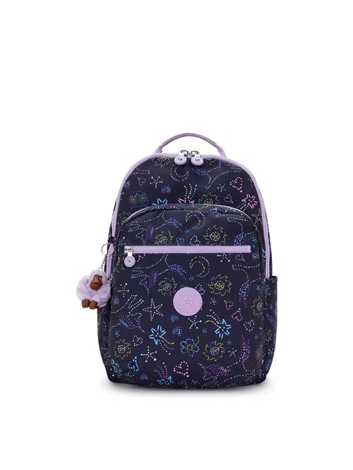 KIPLING Rygsæk 'Seoul'  navy / lyseblå / gul / lavendel