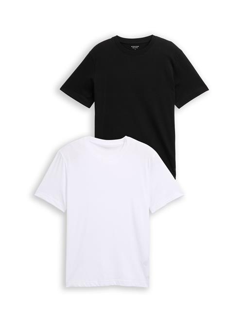 TOM TAILOR Bluser & t-shirts  sort / hvid