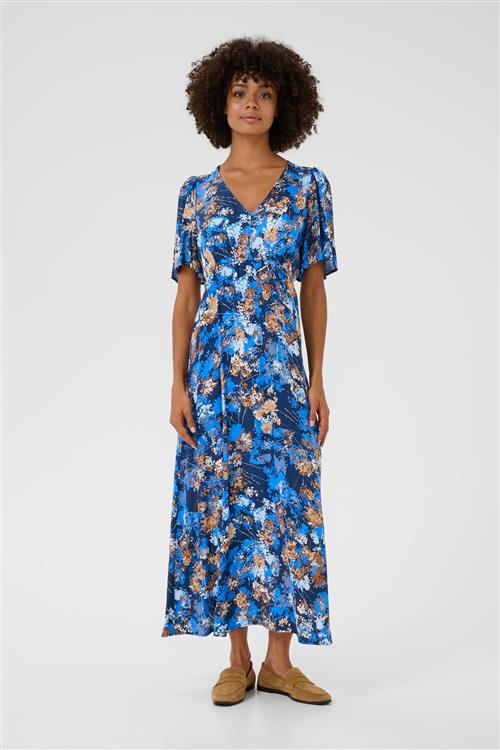 CULTURE Kjole  beige / blå / lyseblå / mørkeblå