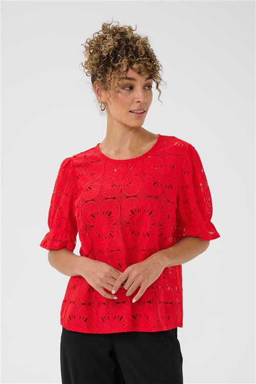Cream Bluse 'Libby'  rød