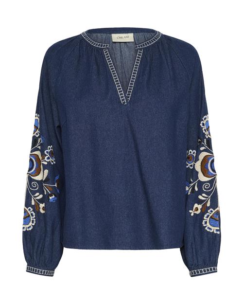 Cream Bluse 'Gro'  creme / blå / navy / brun