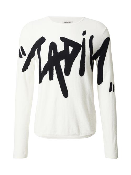 Zadig & Voltaire Pullover 'TEISS CO SKULL XO'  ecru / sort