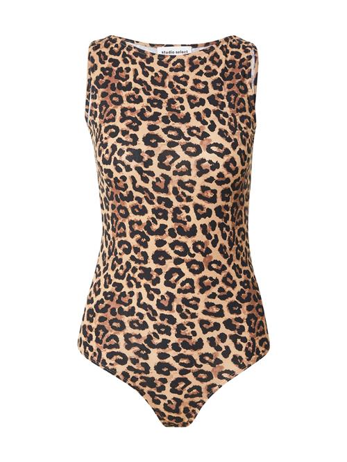 studioselect Shirtbody 'Rika'  beige / kastaniebrun / sort