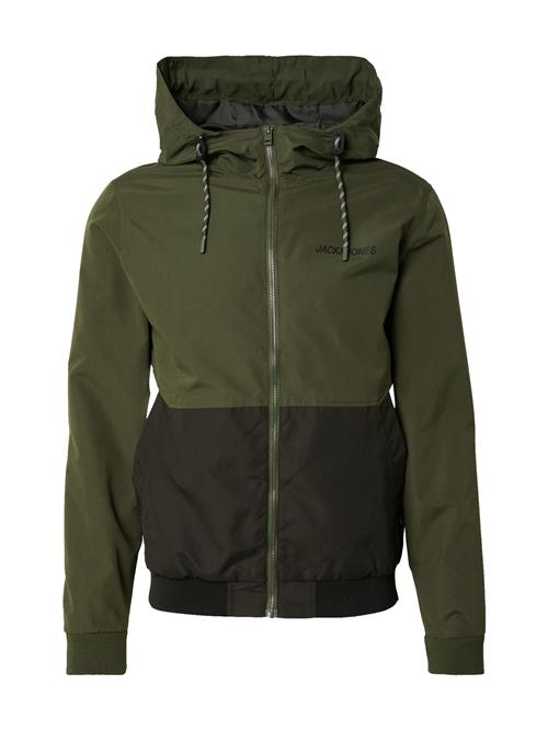JACK & JONES Overgangsjakke 'JJERush'  oliven / sort