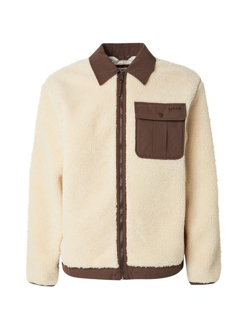 LEVI'S ® Fleecejakke 'Joonie Sherpa Jacket'  brun / hvid