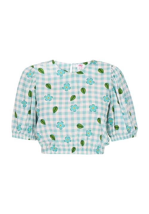 swirly Bluse  turkis / blandingsfarvet