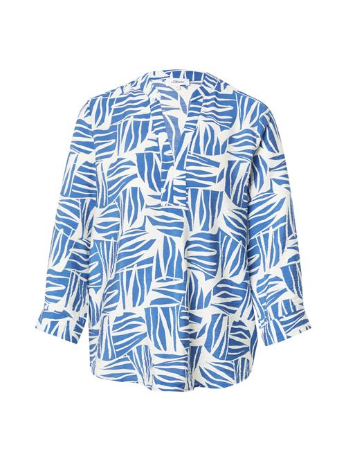 s.Oliver Bluse  blå / uldhvid