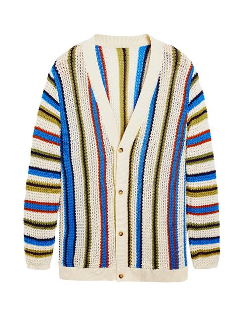 Desigual Cardigan  blå / oliven / rød / uldhvid