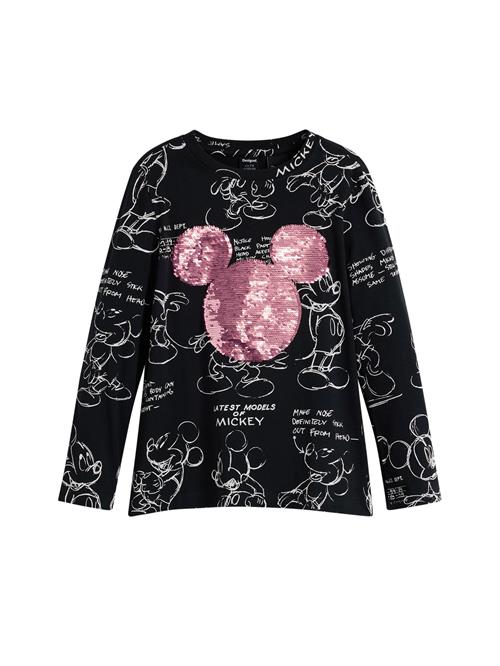 Desigual Bluser & t-shirts 'Mickey™'  lys pink / sort / hvid