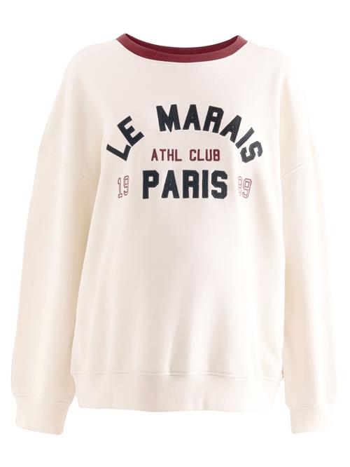 Next Sweatshirt  creme / bordeaux / sort