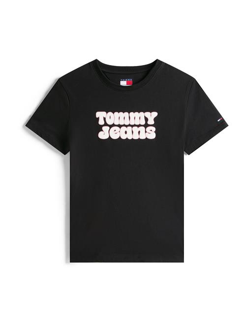 Tommy Jeans Shirts 'ESSENTIAL'  lyserød / sort / hvid