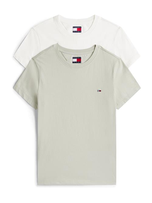 Tommy Jeans Shirts  pastelgrøn / hvid