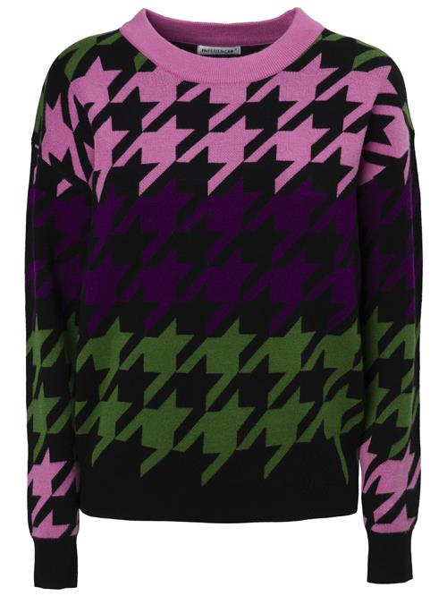 Influencer Pullover  oliven / mørkelilla / pink / sort