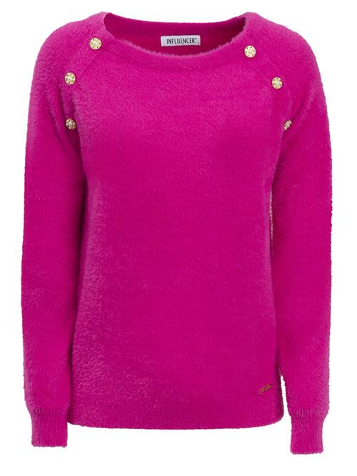Influencer Pullover  guld / fuchsia
