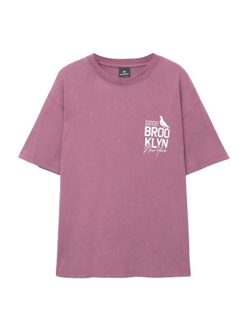 Pull&Bear Bluser & t-shirts 'BROOKLYN'  orkidee / hvid