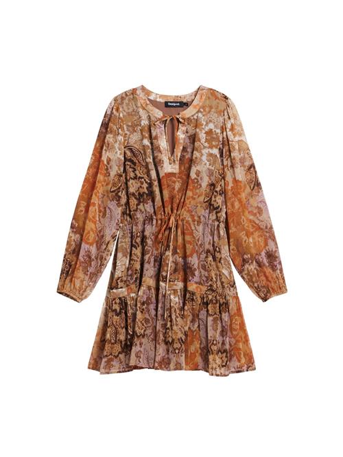 Desigual Kjole  brun / lyseorange / mørkeorange / offwhite
