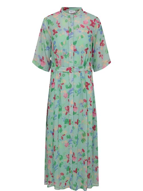 NÜMPH Blusekjole 'NUKYNDALL'  turkis / lysegrøn / lyseorange / bordeaux