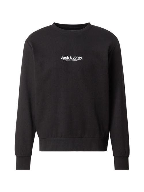 JACK & JONES Sweatshirt 'JWHVESTERBRO'  sort / hvid